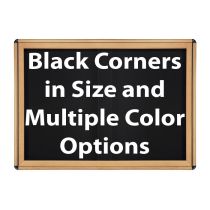 2-Door Ovation Letterboard - Maple Wood Look Finish/Black Corners