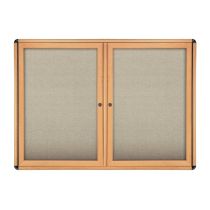 2-Door Ovation Tackboard - Maple Wood Look Finish/Black Corners