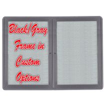 2-Door Ovation Tackboard - Black Frame