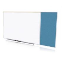 Style C Combination Unit - Porcelain Magnetic Whiteboard and Recycled Rubber Tackboard