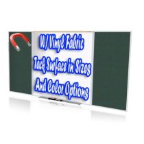 Style D Combination Unit - Porcelain Magnetic Whiteboard and Natural Cork Tackboard