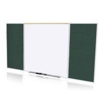 Style D Combination Unit - Porcelain Magnetic Whiteboard and Recycled Rubber Tackboard
