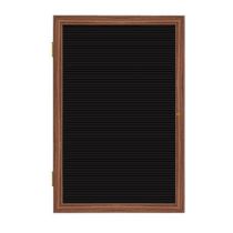 Wood Frame Cherry Finish Enclosed Flannel Letterboard - UPS