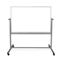 Luxor Furniture Mobile Double Sided Whiteboard 60"W x 40"H - Aluminum Frame  