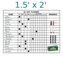 In/Out Planner Board Kit - 1.5' x 2'
