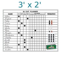 In/Out Planner Board Kit -3' x 2'