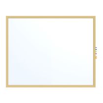 Magnetic Porcelain Whiteboard with Modern Impression Frame-Cherry Trim-2'H x 3'W-Modern