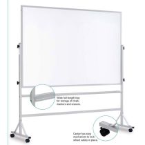 Marsh Industries Deluxe Two-Sided 3x4 Porcelain Whiteboard - Quickship