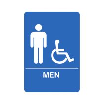 Palmer Fixture Men's ADA Accessible Restroom Sign - Men's Blue