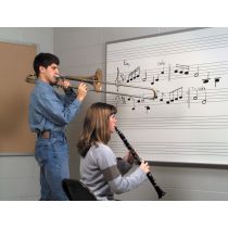 Pro-Rite 4 x 6 White Porcelain Markerboard with Music Staff  