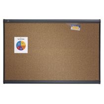 Quartet Prestige Colored Cork Bulletin Board - 2' x 3' - Graphite Frame