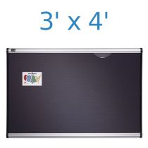 Quartet Prestige Diamond Mesh Fabric Bulletin Board - 3' x 4' - Aluminum Frame  