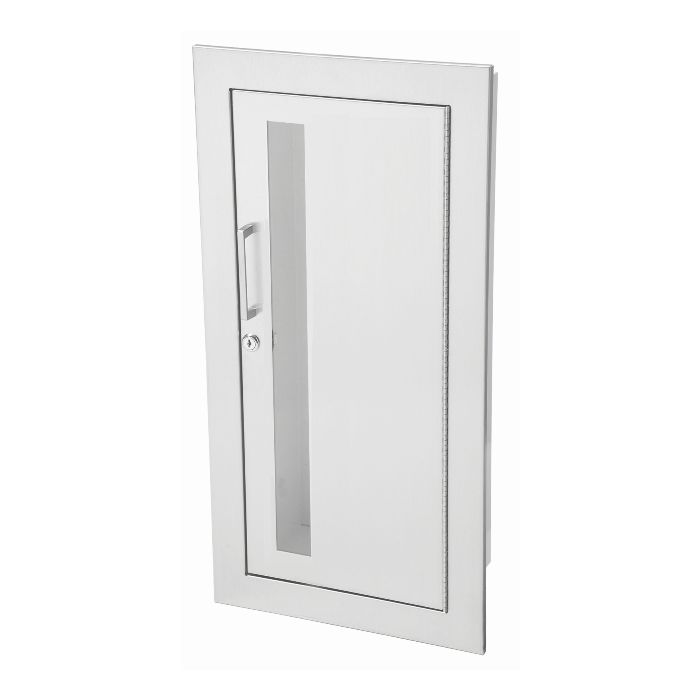 1025W10-PRH Academy Aluminium Flat Trim, Vertical Duo with SAF-T-LOK with Flush Pull Handle