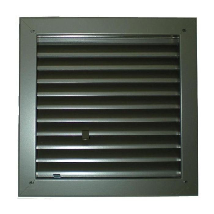 1200A - Twin Blade Adjustable Louver-Gray-12"W x 12"H