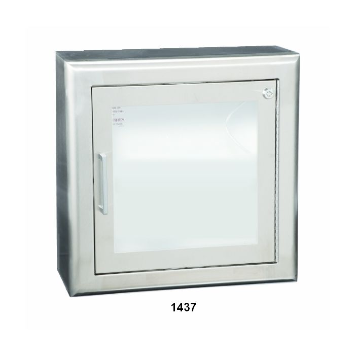 1437F12 AED Cabinet 3" Rolled (Stainless Steel)