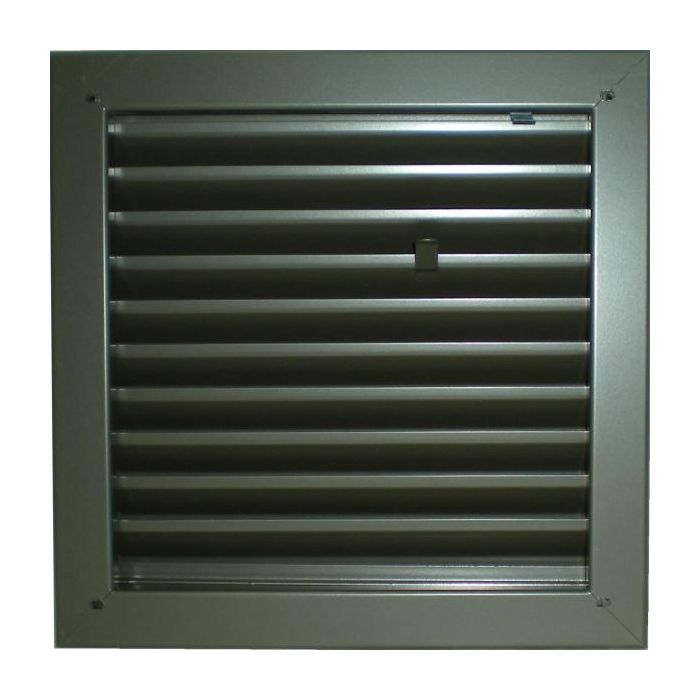 1900A Fire-Rated, Adjustable Z-Blade Louver-10"W x 10"H-Black