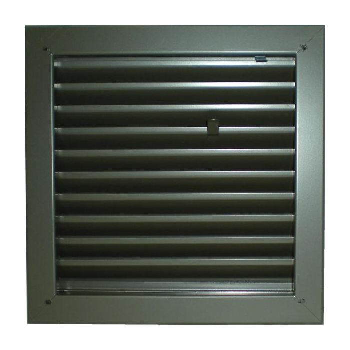 1900A Fire-Rated, Adjustable Z-Blade Louver-14"W x 14'H-Gray