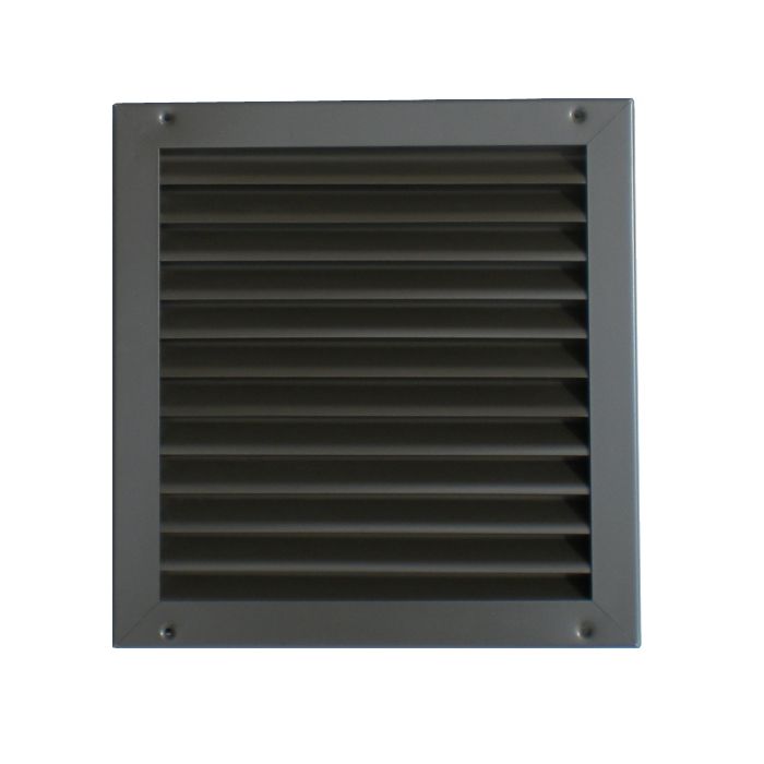 700A Two Piece Louver With Inverted Split Y Blades-14"W x 14'H-Gray