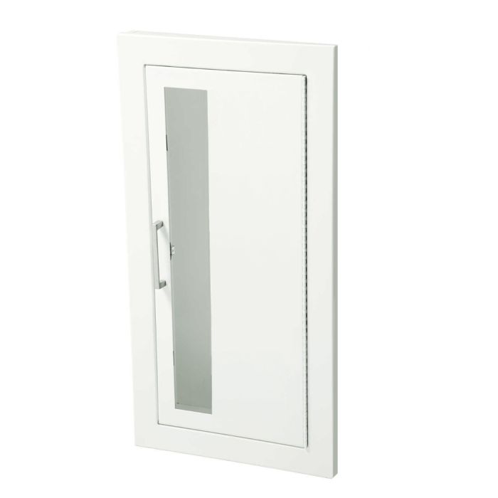 Academy Aluminum Flat Trim Cabinet, 17 Vertical Duo with Clear Tempered Glass -1025-V17