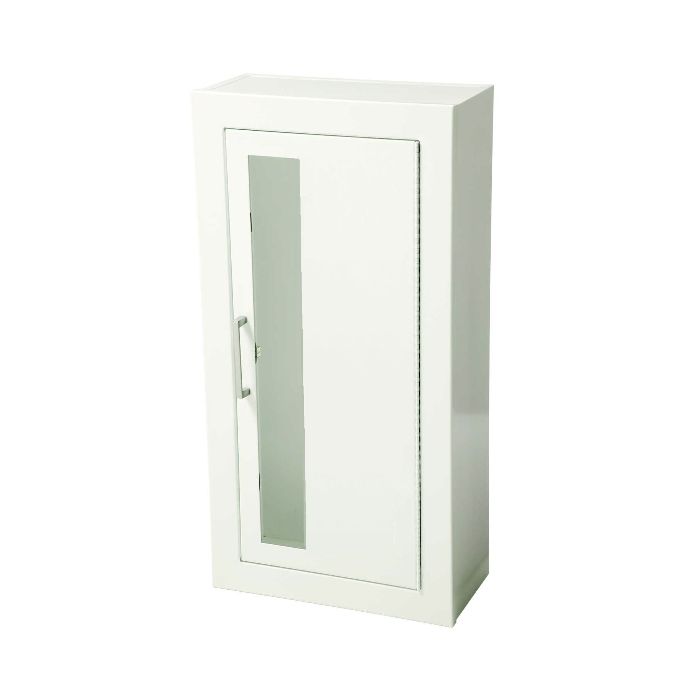 Academy Aluminum Surface Mount Cabinet, 17 Vertical Duo with Clear Tempered Glass -1023-V17