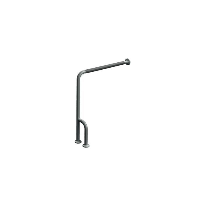 American Specialties 3800 Series Wall to Floor Grab Bar With Outrigger-3833-P - 30" x 33" Right Handed