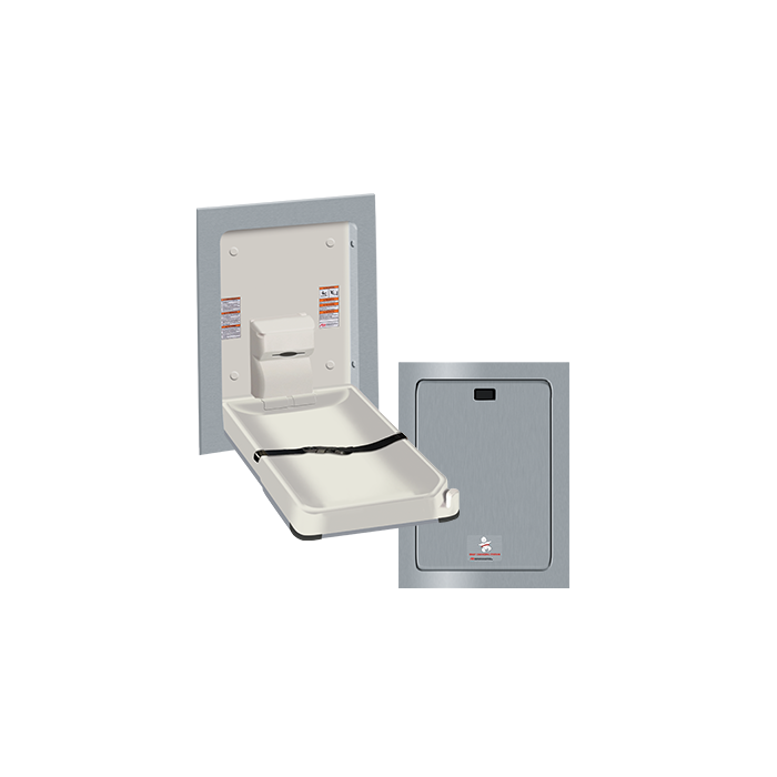 American Specialties - Baby Changing Station - Recessed-Vertical