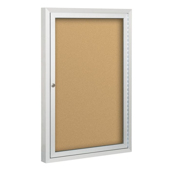 Best Rite Deluxe Bulletin Board Cabinet - 3' x 3' - 1 Hinged Door  