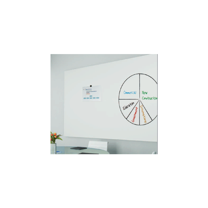 Claridge Magnetic Glass Markerboard Invisi-Mount