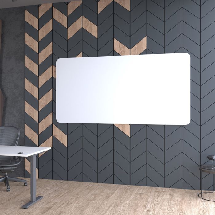 Dimension Stele Curve Frameless Markerboard-4'H x 6'W