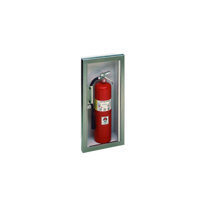 Fits standard Extinguishers 2.5 to 10 Pounds. -4.5" Rolled-C71Clear 3/16" Unlettered Smooth Acrylic & Saf-T-Lok-Clear Glazing