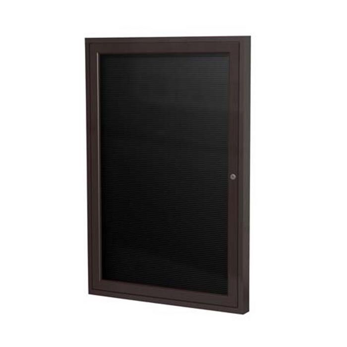 Ghent 1-Door Bronze Aluminum Frame Enclosed Vinyl Letterboard