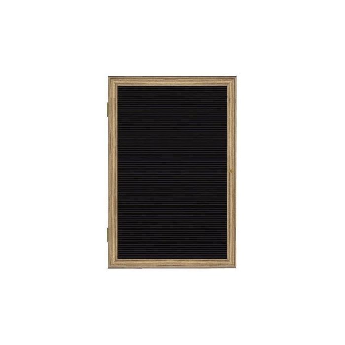 Wood Frame Oak Finish Enclosed Flannel Letterboard