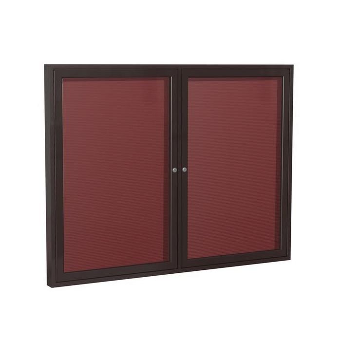 2-Door Bronze Aluminum Frame Enclosed Vinyl Letterboard