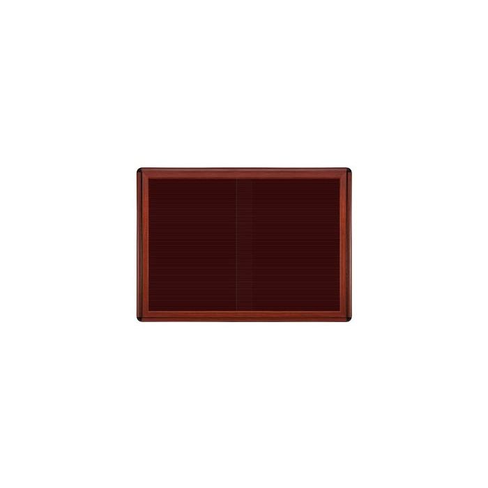 2-Sliding Door Ovation Letterboard - Cherry Wood Look Finish/Black Corners