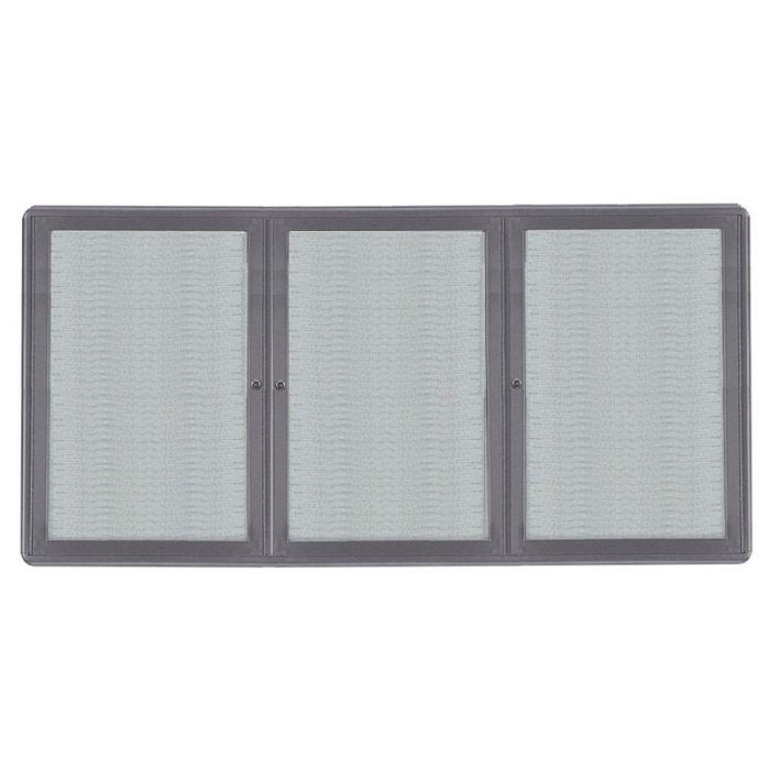3-Door Ovation Tackboard - Gray Frame