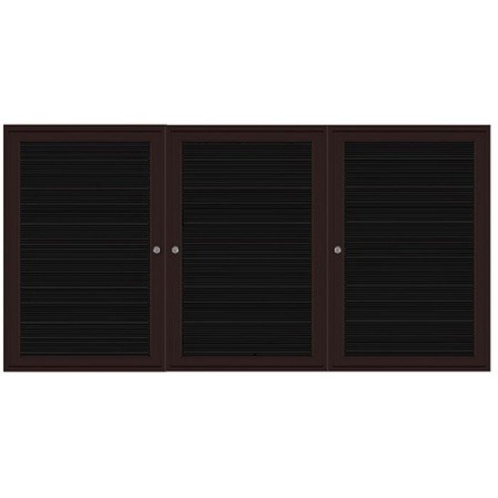 2-Door Bronze Aluminum Frame Enclosed Flannel Letterboard