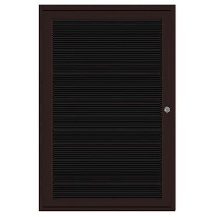 1-Door Bronze Aluminum Frame Enclosed Flannel Letterboard