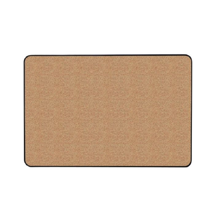 Gemini Natural Cork Tackboard, with a Hint of Color w/ Black Vinyl Frame - Red