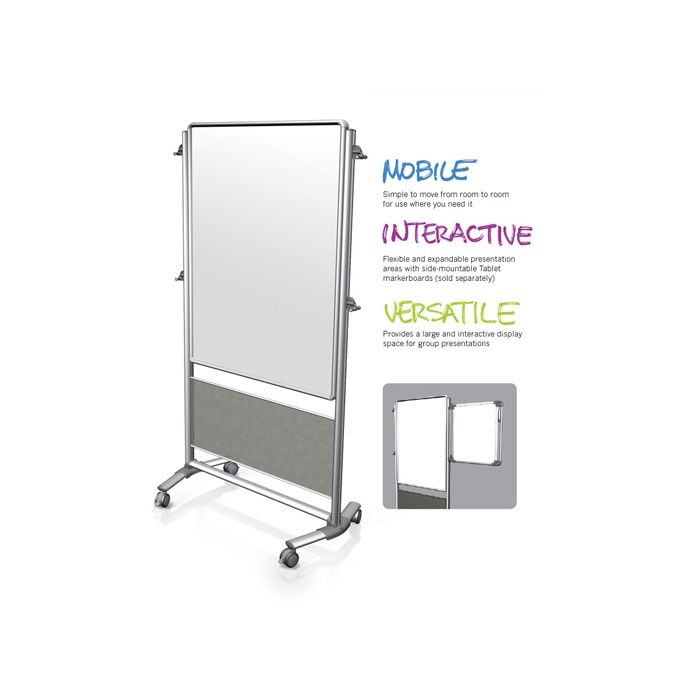 Nexus Easel - Double-Sided Mobile Porcelain Magnetic Whiteboard