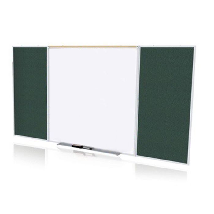 Style D Combination Unit - Porcelain Magnetic Whiteboard and Recycled Rubber Tackboard