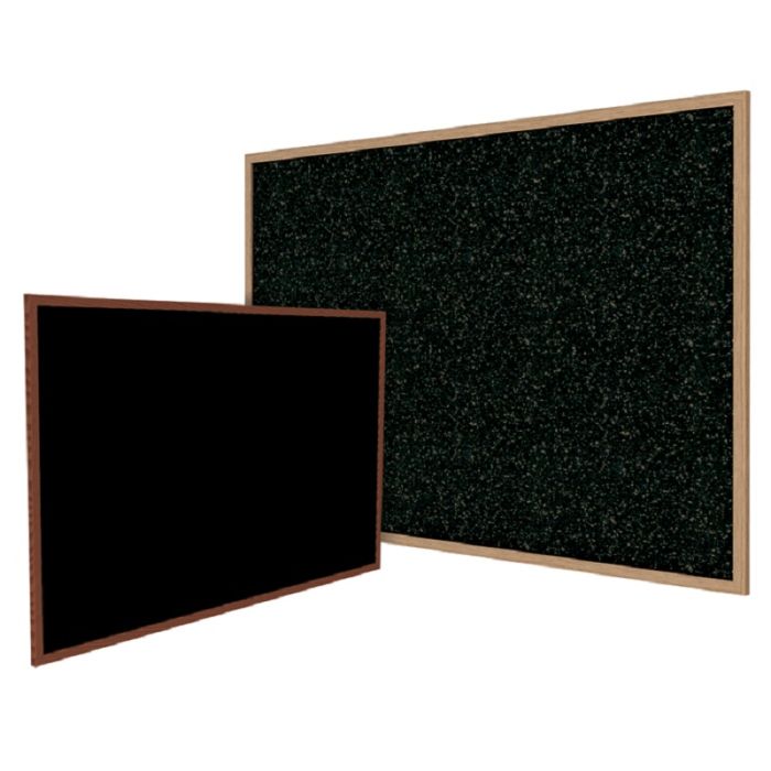 Wood Frame, Cherry Oak Finish Recycled Rubber Tackboard