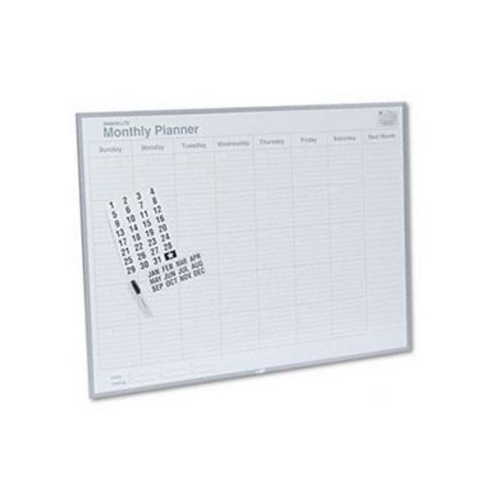 Magna Visual MagnaLite Planning Board Kit - 3' x 4' - Monthly Planner