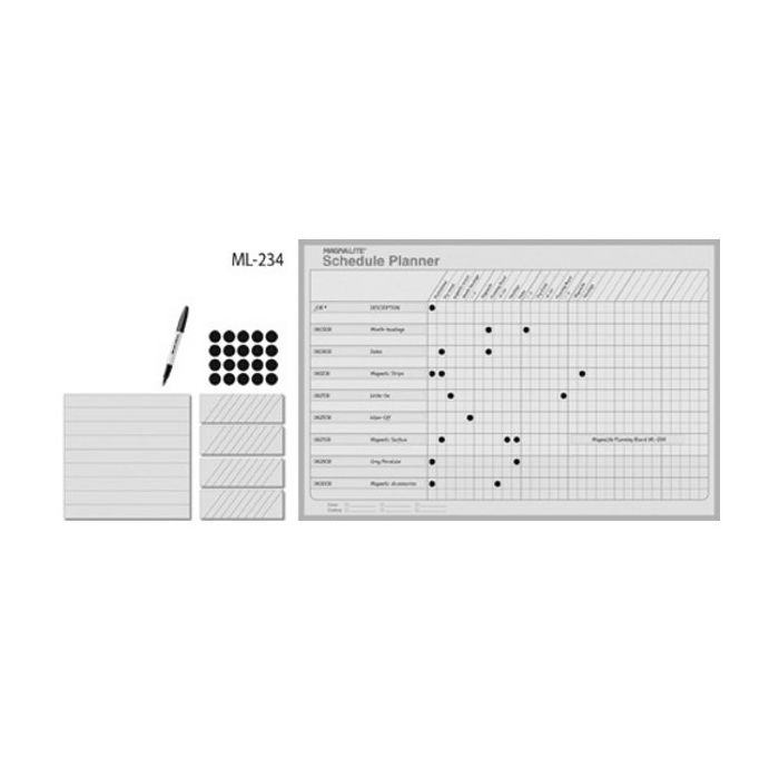 Magna Visual MagnaLite Planning Board Kit - 3' x 4' - Schedule Planner