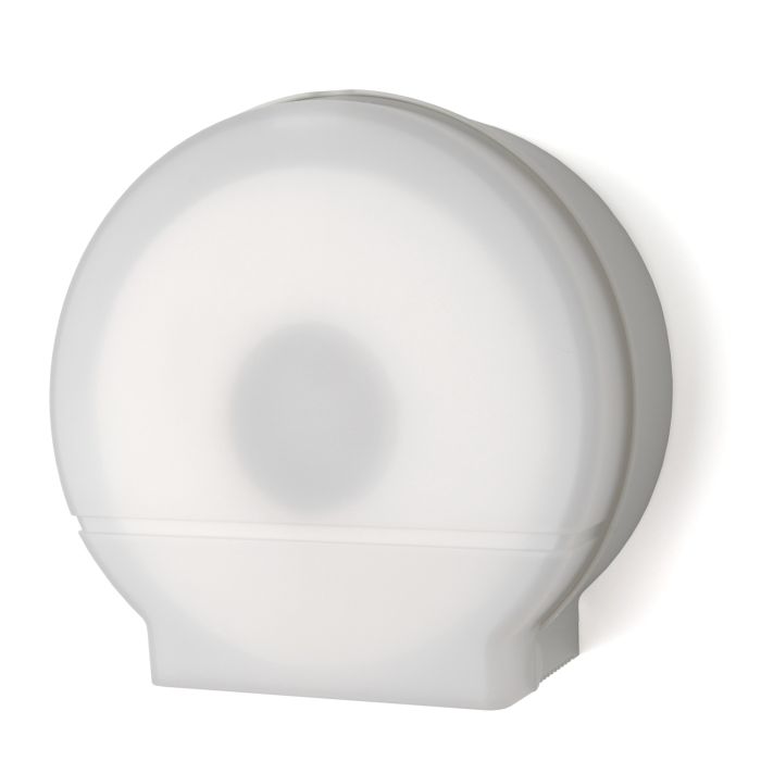 Palmer Fixture RD0026-03 Single 9" Jumbo Tissue Dispenser - Adaptor Optional - White Translucent