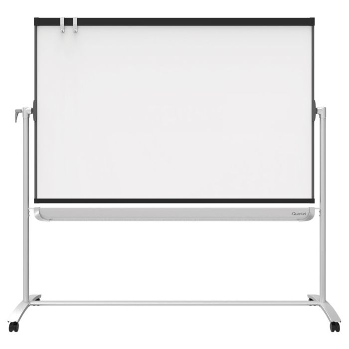 Quartet® Prestige® 2 Mobile Presentation Easel, Reversible Magnetic Whiteboard/Flipchart, 4' x 3', Graphite Frame
