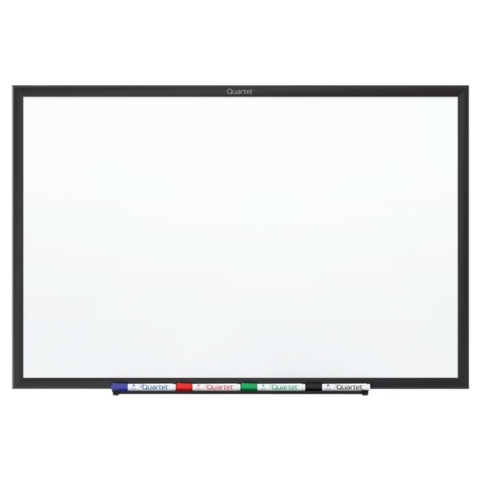 Quartet® Standard Magnetic Whiteboard Black Aluminum Frame