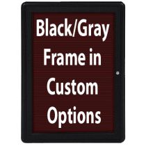 1-Door Ovation Letterboard Burgundy - Gray Frame