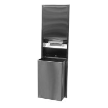 Bobrick 3947 Recessed Convertible Paper Towel Dispenser/Waste Receptacle