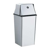 Bobrick B-2250 Floor-Standing Waste Receptacle with Top Cover