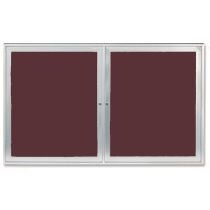 Ghent Outdoor Enclosed Vinyl Bulletin Board Berry - Color is approximate